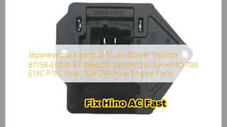 Hino 700 Fan Üfleyici Direnci 87138E0010 Fix