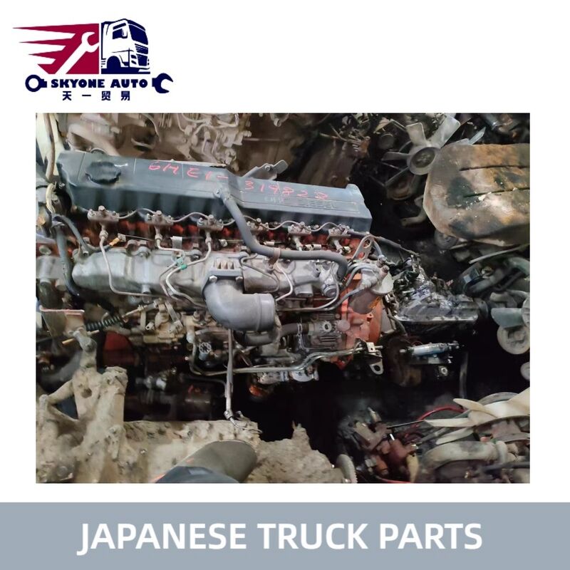 Japon kamyon parçaları kullanılmış motor ile şanzıman iyi durumda ISUZU FSR FVR 6HE1 için satışta Isuzu kullanılmış parçalar