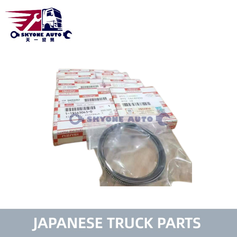 Japanese truck parts Air Compressor Piston Ring Kit 1-19163043-0 1191630430 for ISUZU FTR32 6HE1T 6HK1 Truck Hino Engine Parts