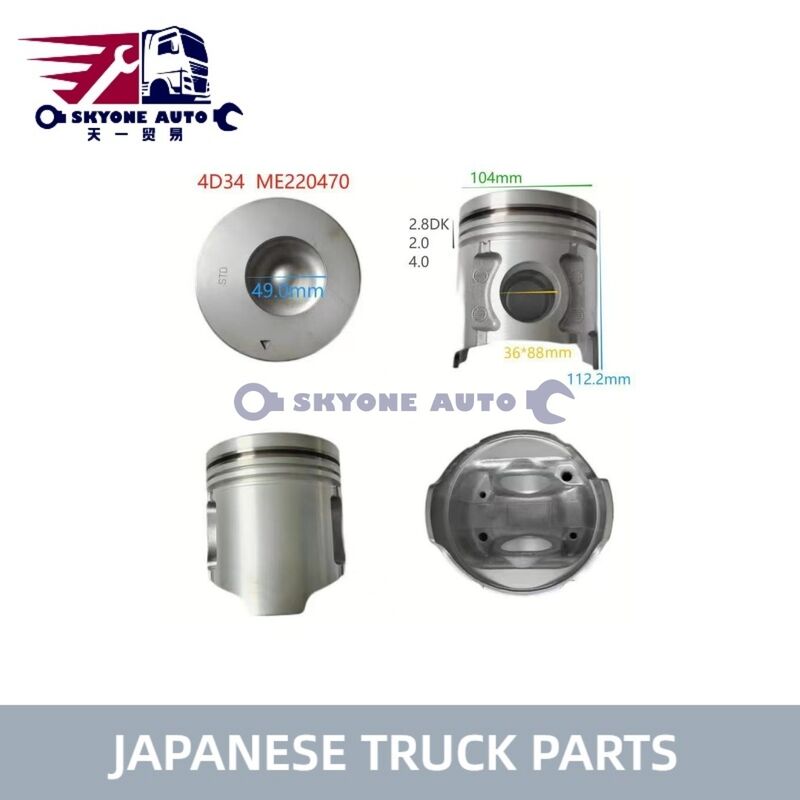 Japon kamyon parçaları ME220470 MITSUIBISHI CANTER 4D34 4D34T Kamyon için Piston Assy ISUZU TRUCK PARTS